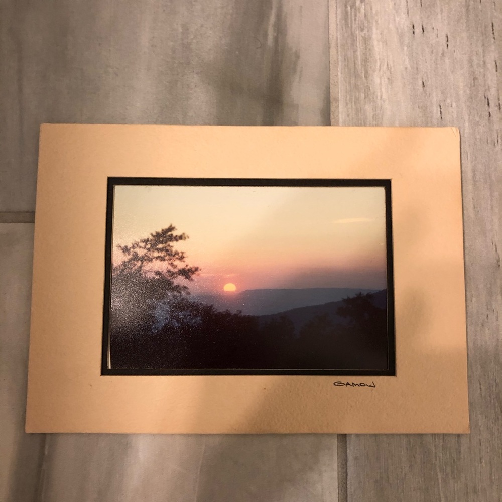 VTG Barry Gamow signed photograph - sunset